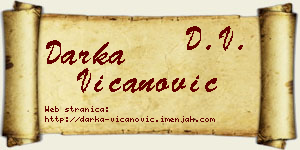 Darka Vicanović vizit kartica